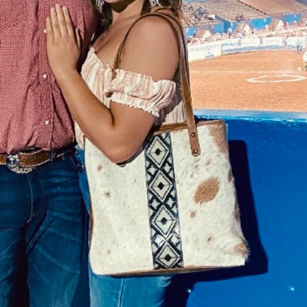 Cowhide purse